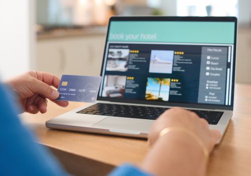Booking A Vacation Rental Online Using A Credit Card At Home