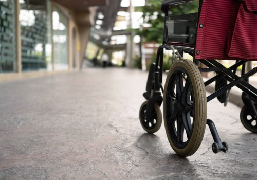 Medical equipment in hospital for assistance handicapped people.